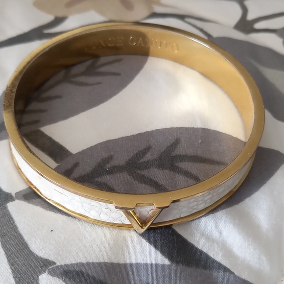 Vince Camuto Jewelry - Vince camuto white leather bangle.